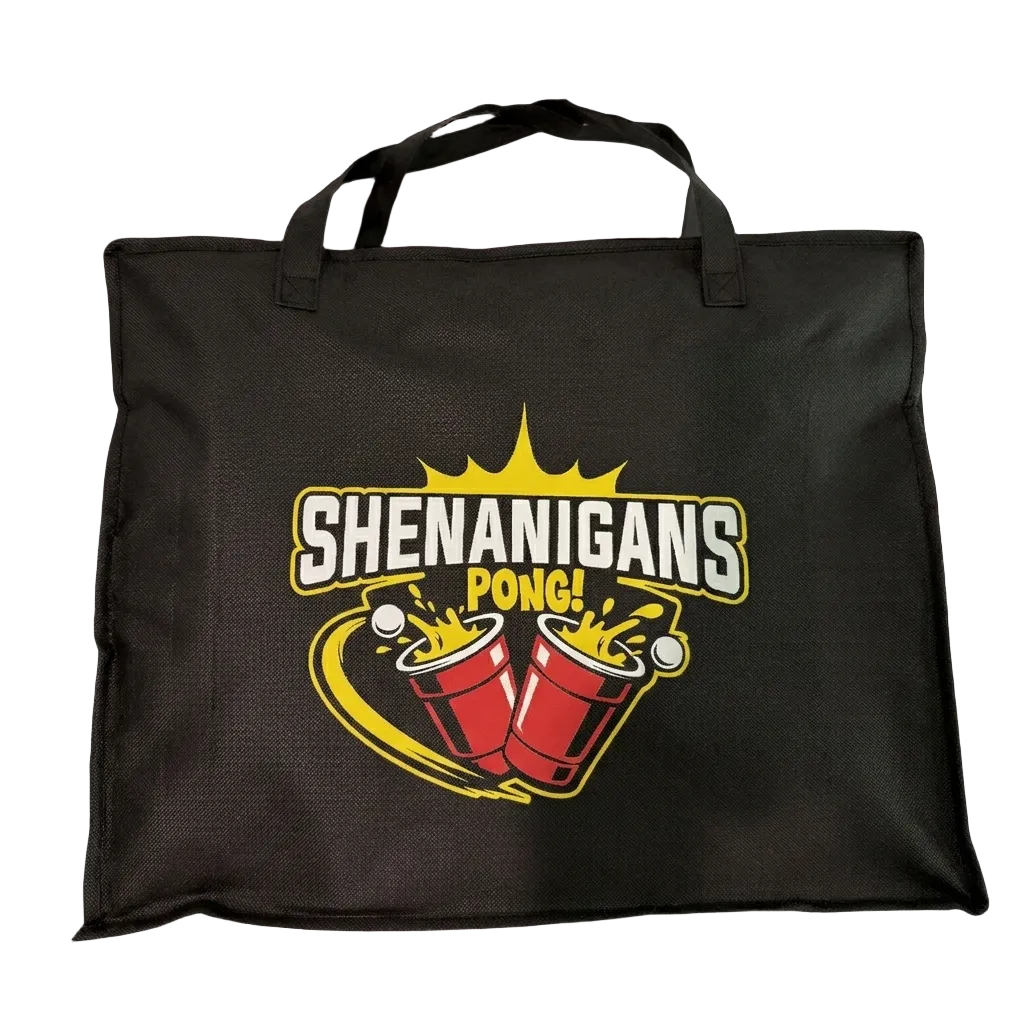 Shenanigans Pong - Fast-Paced Competitive Party Game Shoot, Bounce & Flip Cup Race Game. Includes 2 Silicone Mats, Cups & Balls completive beer pong.