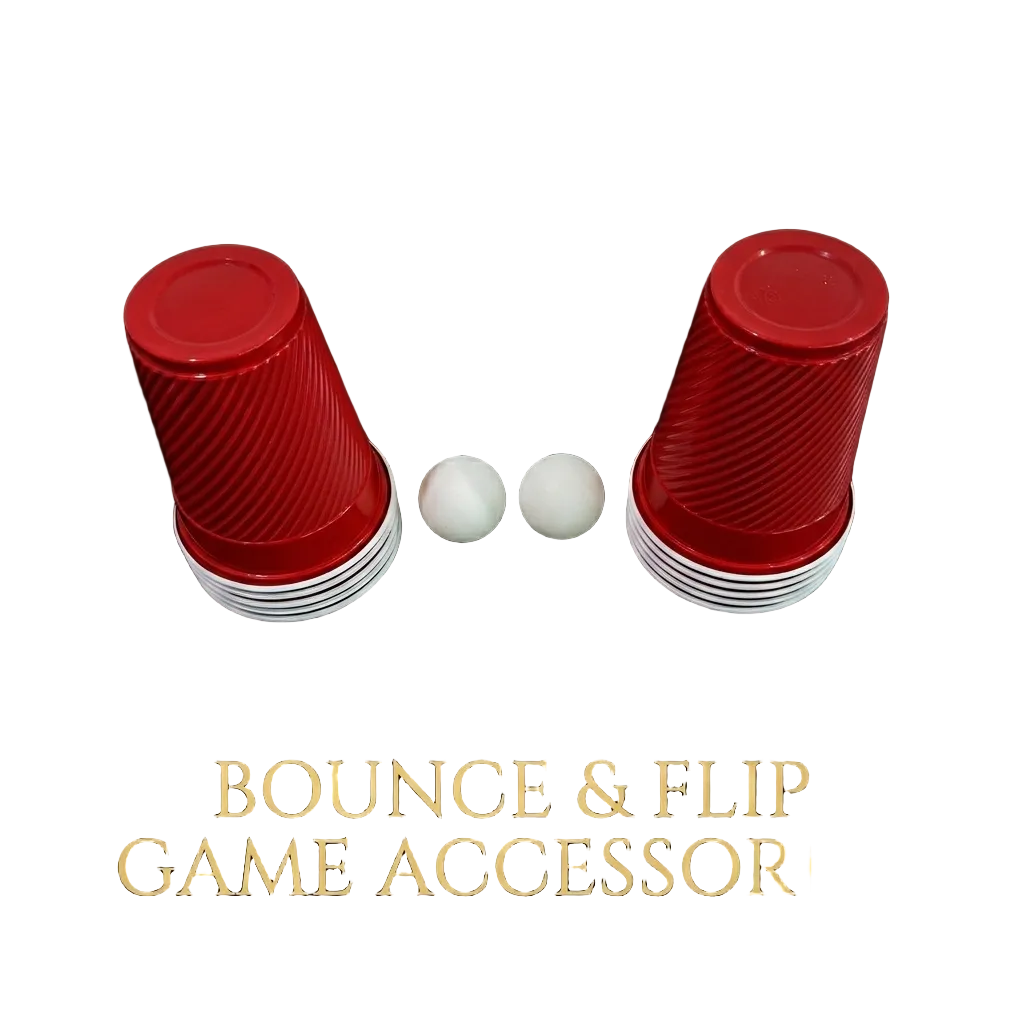 Shenanigans Pong - Fast-Paced Competitive Party Game Shoot, Bounce & Flip Cup Race Game. Includes 2 Silicone Mats, Cups & Balls completive beer pong.